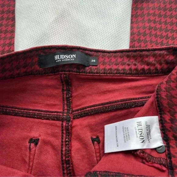Hudson Barbara High Waist Super Skinny Ankle Stretch Jeans Houndstooth S… - Picture 9 of 10
